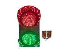 ZYJIX Lampione Stradale A LED Dimmerabile Rosso Verde 2 in 1 Semaforo 200mm con Telecomando - Spia con Lente A Ragnatela Semaforo Industriale(Color:220v)