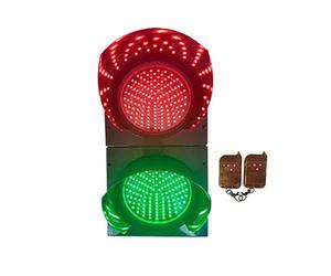 ZYJIX Lampione Stradale A LED Dimmerabile Rosso Verde 2 in 1 Semaforo 200mm con Telecomando - Spia con Lente A Ragnatela Semaforo Industriale(Color:220v)