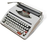ZYJIX Macchina da Scrivere - Macchina da Scrivere Manuale Vecchio Stile, Portatile e Facile da Usare - Set di Nastro Rosso Nero - Macchina da Scrivere Vintage,30x30x10CM