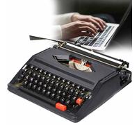 ZYJIX Macchina da Scrivere Manuale retrò Vecchio Stile, Macchina da Scrivere Manuale Portatile Tradizionale, Macchina da Scrivere per Un Flusso Nostalgico, Nero