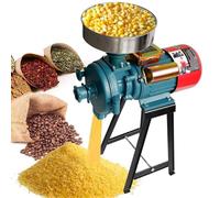 ZYJIX Macinino Elettrico per Mais, Mangime per Riso, Pellet di caffè in Polvere, Macinino per Cereali Resistenti, Macina Cereali Secchi E Umidi, con Imbuto per Farina(Size:220V,Color:Verde)
