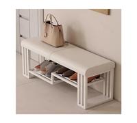 ZYJIX Panca Portascarpe con Cuscino, Panca Scarpiera per Porta D'ingresso, Soggiorno E Corridoio, Bianca(Size:80 x 32 x 45 cm)