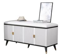 ZYJIX Panca Portascarpe con Sedile Imbottito, 2 Cassetti, Spazio Nascosto - Panca Portaoggetti per Scarpe da Corridoio(Size:90 * 30 * 50cm,Color:Bianco)