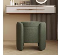 ZYJIX Sgabello ottomano imbottito verde con coperchio portaoggetti - moderno poggiapiedi sedile per soggiorno camera da letto 48 x 42 cm