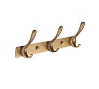 ZYJIX Solid Brass Wall Mount Coat Rack, 7-Hook Heavy Duty Metal Hat Hanger, Vintage Spazzolato Surface Ganci per Entryway Bagno Camera da Letto, Durevole & Elegante Portasacchetti Chiave