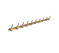 ZYJIX Solid Brass Wall Mount Coat Rack, 7-Hook Heavy Duty Metal Hat Hanger, Vintage Spazzolato Surface Ganci per Entryway Bagno Camera da Letto, Durevole & Elegante Portasacchetti Chiave