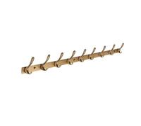 ZYJIX Solid Brass Wall Mount Coat Rack, 7-Hook Heavy Duty Metal Hat Hanger, Vintage Spazzolato Surface Ganci per Entryway Bagno Camera da Letto, Durevole & Elegante Portasacchetti Chiave