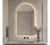 ZYJIX - Specchio da bagno a LED con luci e anti appannamento, specchio intelligente retroilluminato a risparmio energetico (dimensioni: 60 cm x 80 cm)
