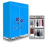 ZYJIX Stendibiancheria Elettrico Riscaldato da 2400 W, Asciugatrice Portatile A 3 Strati, Timer da 180 Minuti, Motore A Basso Rumore per Lavanderia Domestica, Salvaspazio(Color:Blu)