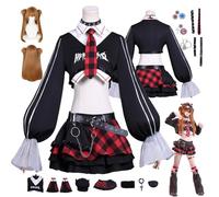 ZYJKGL Anime Asuka Langley Soryu Cosplay Uniforma Evangelion band rock Costume Set completo con parrucca - Festa di Halloween e Convenzioni Anime Set Completo Outfit Adulti