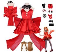 ZYJKGL Anime Asuka Langley Soryu Cosplay Uniforma Evangelion Nikke linkage vita dea rosso abito Costume Set completo con parrucca - Festa di Halloween e Convenzioni Anime Set Completo Outfit Adulti