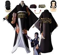 ZYJKGL Anime Cosplay Kibutsuji Muzan Costume in uniforme Set completo con parrucca - Festa di Halloween Natale e Fumetti Mostra Set completo Outfit per adulti
