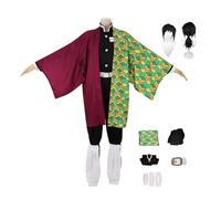 ZYJKGL Anime Cosplay Tomioka Giyuu Costume in uniforme Set completo con parrucca - Festa di Halloween Natale e Fumetti Mostra Set completo Outfit per adulti