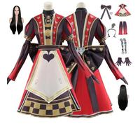 ZYJKGL Anime Cosplay Uniforma Alice：Madness Returns Abito di corte rosso Costume Set completo con parrucca - Festa di Halloween e Convenzioni Anime Set Completo Outfit Adulti