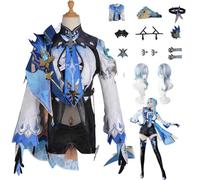 ZYJKGL Anime Genshin Impact Cosplay Uniforma Eula Cosplay Costume Set Completo - Festa di Halloween e Convenzioni Anime Set Completo Outfit Adulti