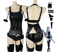 ZYJKGL Anime Giochi Yorha A2 Cosplay Uniforma Nier Automata Costume Set completo con parrucca - Festa di Halloween e Convenzioni Anime Set Completo Outfit Adulti
