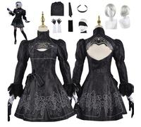 ZYJKGL Anime Giochi Yorha No. 2 Type B Cosplay Uniforma Nier Automata Costume Set completo con parrucca - Festa di Halloween e Convenzioni Anime Set Completo Outfit Adulti