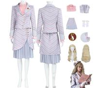 ZYJKGL Anime Glinda Cosplay Uniforma Wicked Costume Set completo con parrucca- Festa di Halloween e Convenzioni Anime Set Completo Outfit Adulti