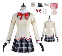 ZYJKGL Anime Magical Girl Cosplay Uniforma Kaname Madoka Cosplay Costume Set Completo - Festa di Halloween e Convenzioni Anime Set Completo Outfit Adulti
