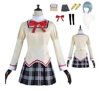 ZYJKGL Anime Magical Girl Cosplay Uniforma Madoka Akemi Cosplay Costume Set Completo - Festa di Halloween e Convenzioni Anime Set Completo Outfit Adulti