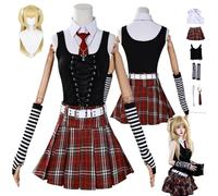 ZYJKGL Anime Misa Amane Cosplay Uniforma Death Note Gonna in uniforme JK Costume Set completo con parrucca - Festa di Halloween e Convenzioni Anime Set Completo Outfit Adulti