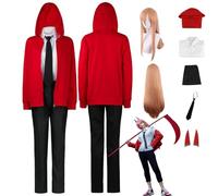 ZYJKGL Anime Power Cosplay Uniforma Chainsaw Man Costume Set completo con parrucca - Festa di Halloween e Convenzioni Anime Set Completo Outfit Adulti