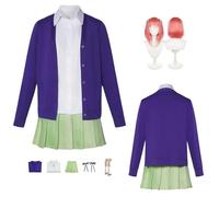 ZYJKGL Cosplay Uniforma Anime The Quintessential Quintuplets Nakano Nino Cosplay Costume Set Completo - Festa di Halloween e Convenzioni Anime Set Completo Outfit Adulti