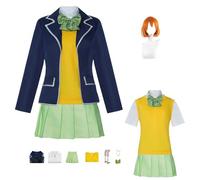 ZYJKGL Cosplay Uniforma Anime The Quintessential Quintuplets Nakano Yotsuba Cosplay Costume Set Completo - Festa di Halloween e Convenzioni Anime Set Completo Outfit Adulti