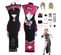 ZYJKGL Cosplay Uniforma Anime Zenless Zone Zero YinChaXian NPC Red Bean Cosplay Costume Set Completo - Festa di Halloween e Convenzioni Anime Set Completo Outfit Adulti