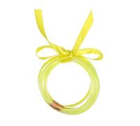 ZYJSSKUK Brillante Jelly Bracciale Set - lucido silicone leggero arco bracciale multistrato silicone arcobaleno oro rosa bracciale nastro set impilabile gioielli, L, Silicone, 48