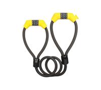 ZYKEJJDDAK 2 lucchetti a doppia testa senza chiave, resistenti alle intemperie, leggeri, con cavo di sicurezza, per mountain bike e bici da strada