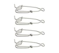 ZYKEJJDDAK 4 ami da pesca a scatto in acciaio inox con clip per pesca con palangari e connettori rapidi