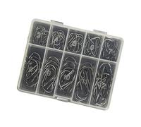 ZYKEJJDDAK 70/100 pezzi Amo da pesca spinato con occhio in acciaio al carbonio Eyed Sea Fish per attrezzatura da pesca in metallo antiruggine singolo durevole cerchi da pesca per acqua salata d'acqua