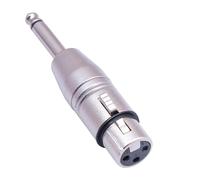 ZYKEJJDDAK Adattatore audio stereo bilanciato da 1/4 di pollice a 3 pin femmina da 3 pin a microfono stereo da 6,35 mm