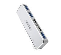 ZYKEJJDDAK Adattatore compatto USB C con slot per schede e 3 porte USB, trasferimento dati da 5 Gbps, design ABS per fotografia Hub di espansione USB C