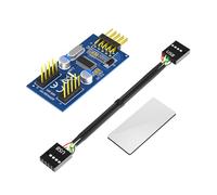 ZYKEJJDDAK Adattatore splitter USB a 9 pin, doppio 2.0, 9 pin, migliora la connessione del PC e la versatilità, connettori efficienti e leggeri