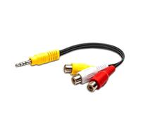 ZYKEJJDDAK Cavo adattatore audio da 3,5 mm a 3 RCA per amplificatori home theater, altoparlanti stereo maschio a 3RCA Splitter trasmissione video