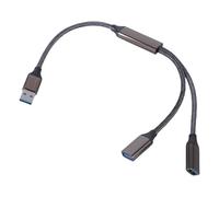 ZYKEJJDDAK Cavo sdoppiatore a Y USB3.0 Espansione porta USB per 5 Gbps senza soluzione di continuità trasferimento dati e ricarica del dispositivo cavo USB intrecciato