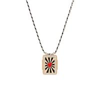 ZYKEJJDDAK Collana alla moda con emblemi di carta dei tarocchi a tema Tarocchi Gioielli unici per il collo per la notte, 535cm 25*30mm, Rame, Nessuna pietra preziosa