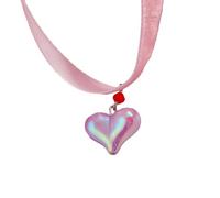 ZYKEJJDDAK Collana con ciondolo a forma di cuore, indispensabile per il collo, gioiello da indossare tutti i giorni, in resina, alla moda