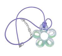ZYKEJJDDAK Collana con ciondolo a forma di fiore cavo, collana girocollo in corda dolce, gioielli alla moda, semplice catena per clavicola, 43cm5cm 4.4cm, Acrilico, Nessuna pietra preziosa