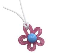 ZYKEJJDDAK Collana con ciondolo a forma di fiore, colorato, con ciondolo a forma di fiore, collana a corda, gioielli per le vacanze da donna, 505cm 3cm, Plastica, Nessuna pietra preziosa