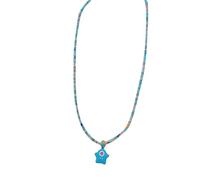 ZYKEJJDDAK Collana con ciondolo a forma di mostri con perline vibranti, collana girocollo con perline, gioiello per feste e uso quotidiano, 3.12x1.95in, Mi Zhu, Nessuna pietra preziosa