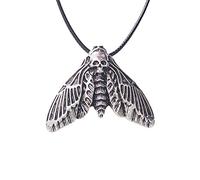 ZYKEJJDDAK Collana con ciondolo a forma di teschio con testa di falco e testa di morte, regalo per donne, uomini, fidanzati