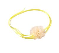 ZYKEJJDDAK Collana con fiore in tessuto a mano, regolabile, design alla moda, elegante catena da collo floreale per donna