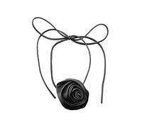 ZYKEJJDDAK Collana con fiori esagerati con rose eleganti in velluto catena clavicola romanzo delicato catena per il collo, 100cm89cm, velluto, Nessuna pietra preziosa