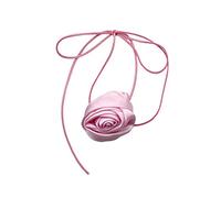 ZYKEJJDDAK Collana con fiori esagerati con rose eleganti in velluto catena clavicola romanzo delicato catena per il collo, 100cm5.4cm, velluto, Nessuna pietra preziosa