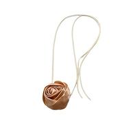 ZYKEJJDDAK Collana con fiori esagerati con rose eleganti in velluto catena clavicola romanzo delicato catena per il collo, 100cm89cm, velluto, Nessuna pietra preziosa