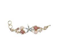 ZYKEJJDDAK Collana da polso comoda e delicata con perline marine, adatta per una vacanza al mare, 45717.5, Metallo, Nessuna pietra preziosa