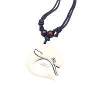 ZYKEJJDDAK Collana girocollo con ciondolo a forma di delfino, lunghezza regolabile, comoda catena per clavicola, accessorio alla moda, 4.7*4cm, Resina, Nessuna pietra preziosa